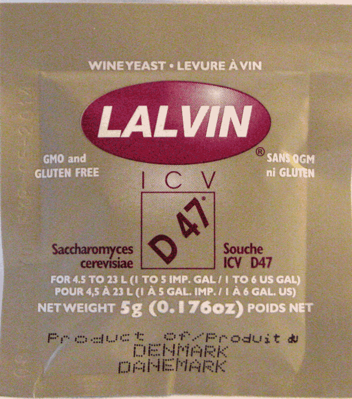 Винные дрожжи Lalvin ICV D-47 (25 г)