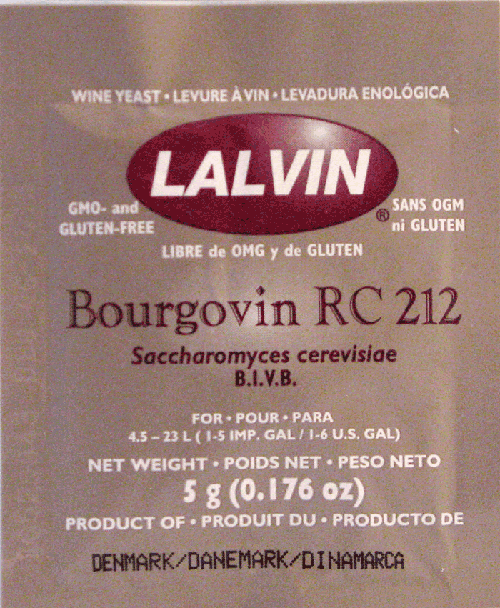 Винні дріжджі Bourgovin RC 212 (10г)