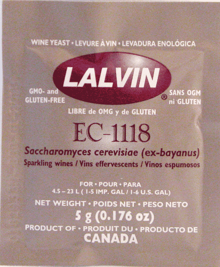 Винні дріжджі ЧКД Lalvin EC 1118 (100 г)