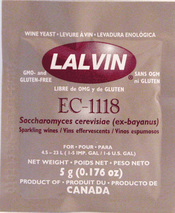 Винные дрожжи ЧКД  Lalvin EC 1118 (100 г)